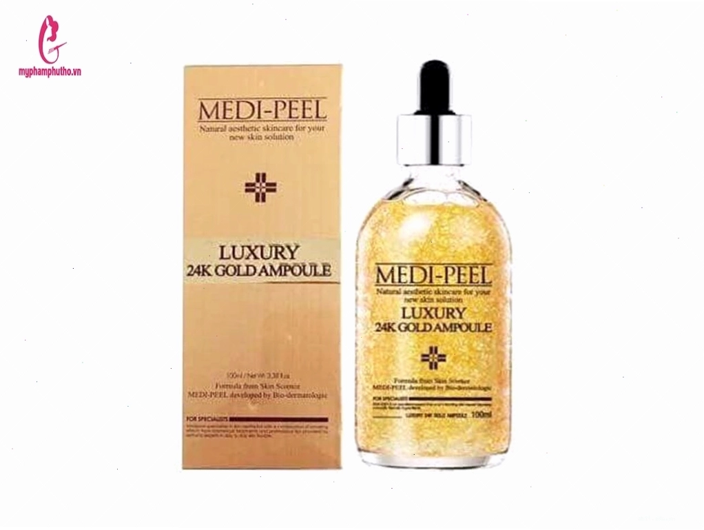 Hướng dẫn cách sử dụng Tinh chất Medi Peel Luxury 24K Gold Ampoule