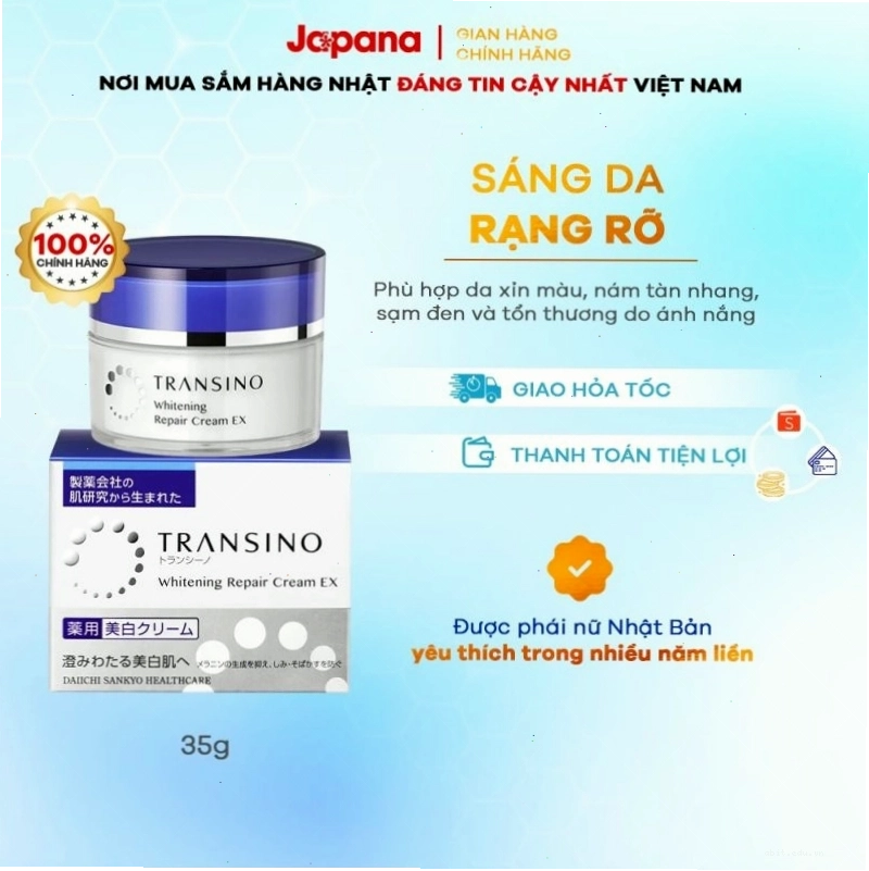 Kem Transino Whitening Repair Cream EX - Giải pháp trị nám hiệu quả từ Nhật Bản
