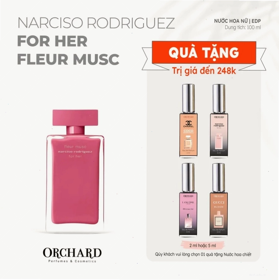 Narciso Rodriguez For Her Fleur Musc EDP - Nước hoa nữ thơm dịu ngọt