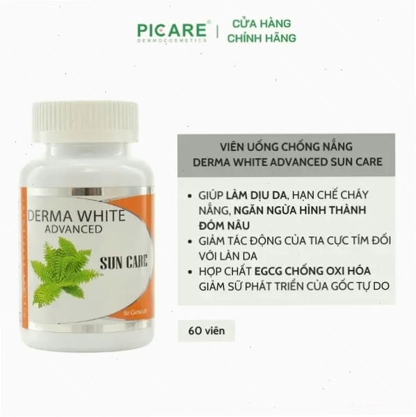 Người phụ nữ sử dụng viên uống Derma White Advance Sun Care để bảo vệ da