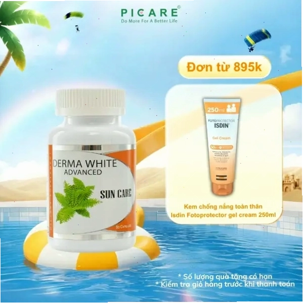 Quy cách đóng gói viên uống Derma White Advance Sun Care 60 viên