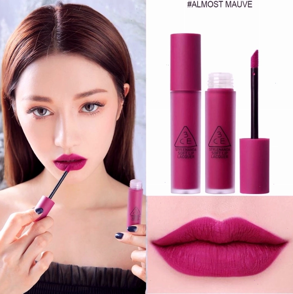 Son 3CE Soft Lip Lacquer màu Almost Mauve