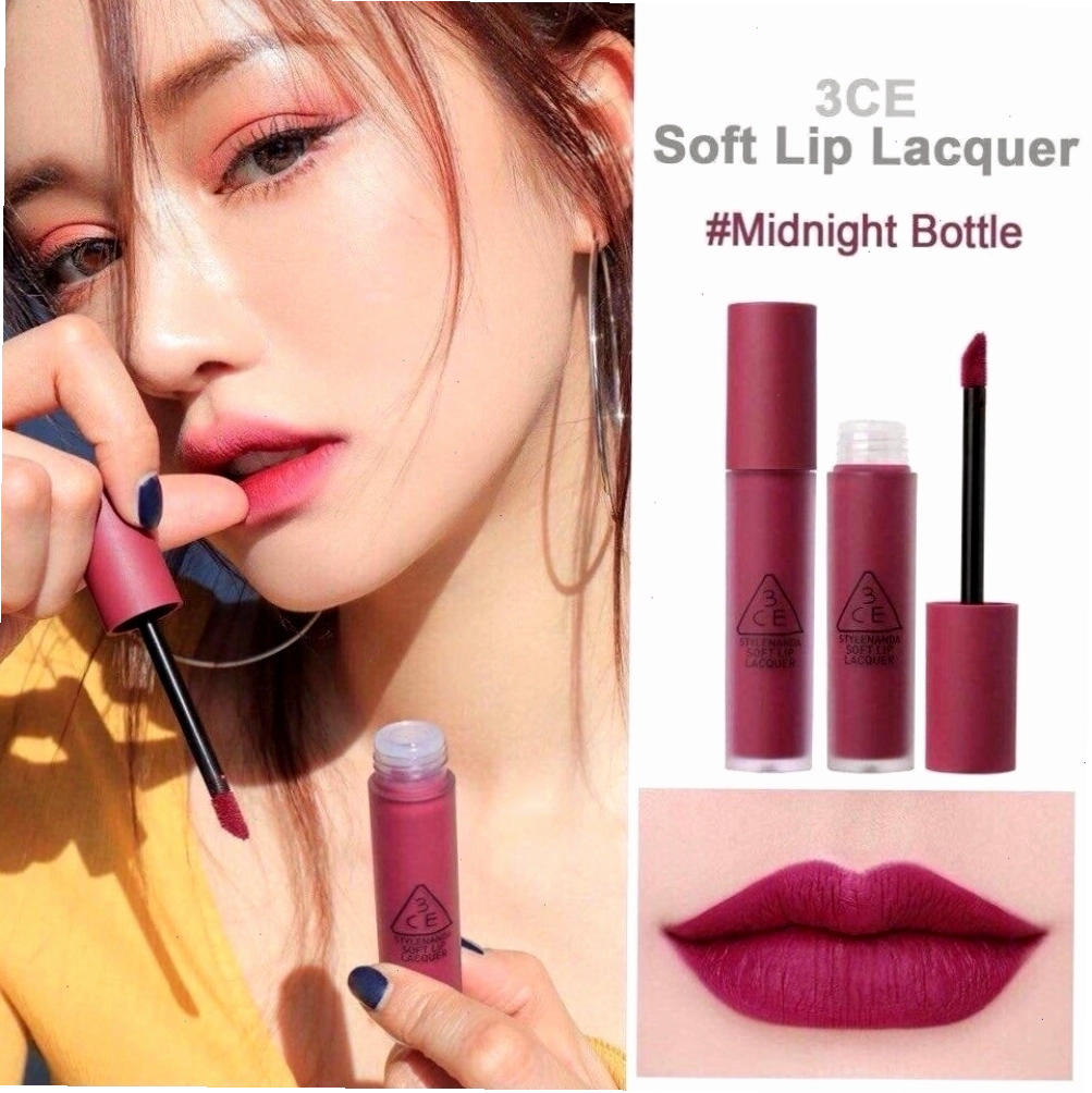 Son 3CE Soft Lip Lacquer màu Midnight Bottle