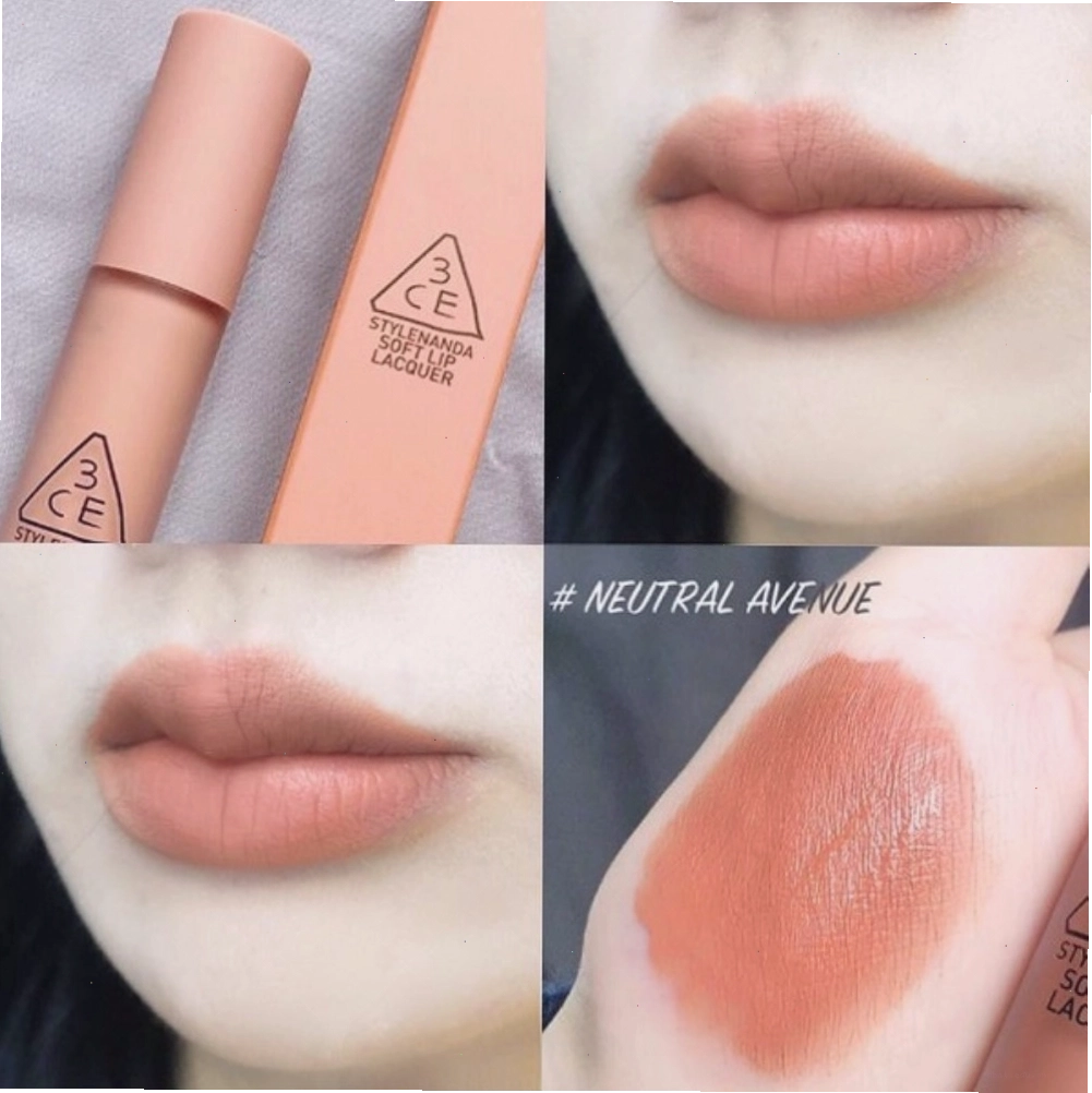 Son 3CE Soft Lip Lacquer màu Neutral Avenue