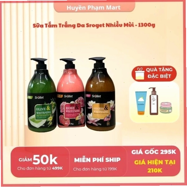 Sữa tắm Sroget Thái Lan với thiết kế chai bắt mắt