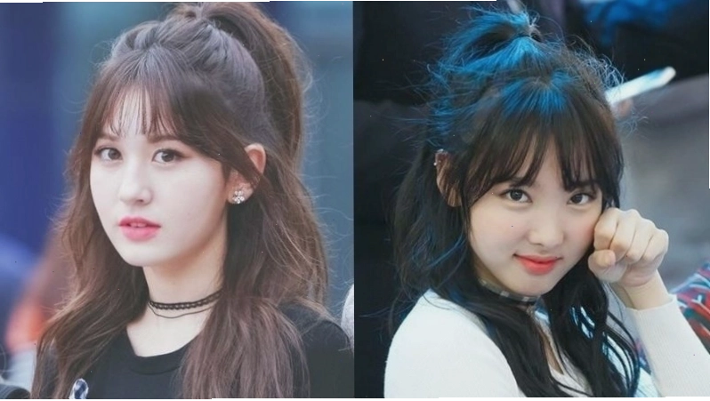 Tóc lỡ uốn sóng nhẹ mái thưa buộc cao nửa đầu tạo vẻ ngoài ngọt ngào