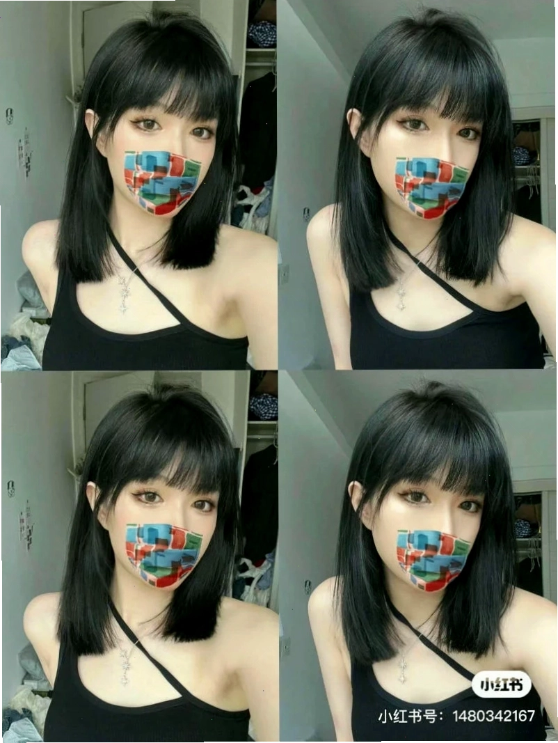 Tóc ngang vai uốn xoăn chữ S cho mặt tròn