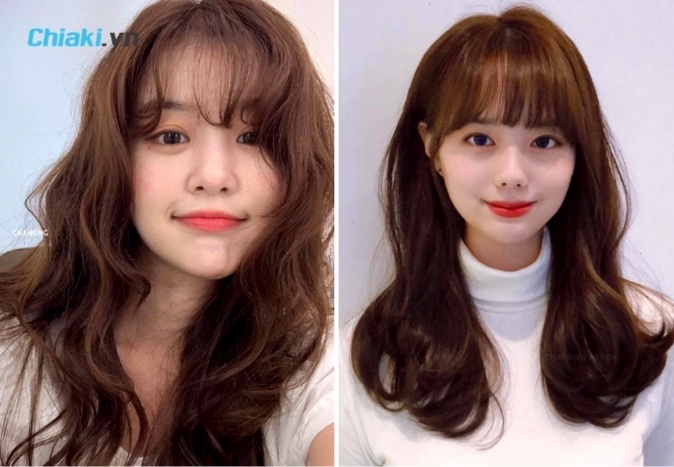 Tóc uốn mái thưa dễ chăm sóc và tạo kiểu