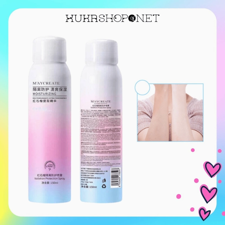 Xịt Chống Nắng Nâng Tông Da Maycreate: Khám phá